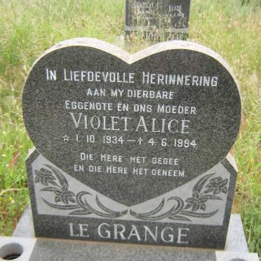 GRANGE Violet Alice, le 1934-1994