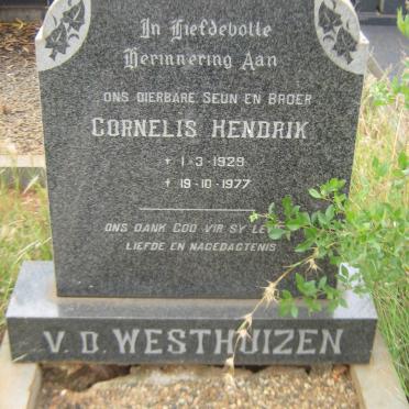 WESTHUIZEN Cornelis Hendrik, v.d. 1929-1977