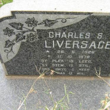 LIVERSAGE Charles S.C. 1926-1978