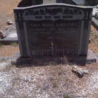 LIEBENBERG Albertus P.J. 1879-1973 &amp; Anna Maria PIETERSE 1883-1990