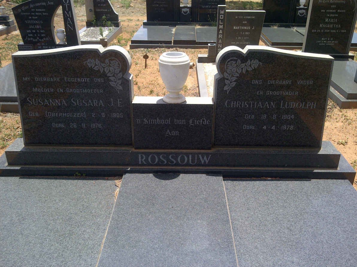 ROSSOUW Christiaan Ludolph 1904-1978 &amp; Susanna Susara J.E. OBERHOLZER 1905-1976