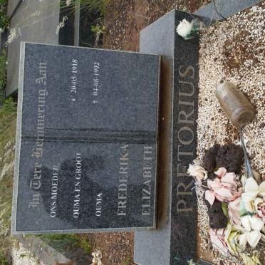 PRETORIUS Frederika Elizabeth 1918-1992