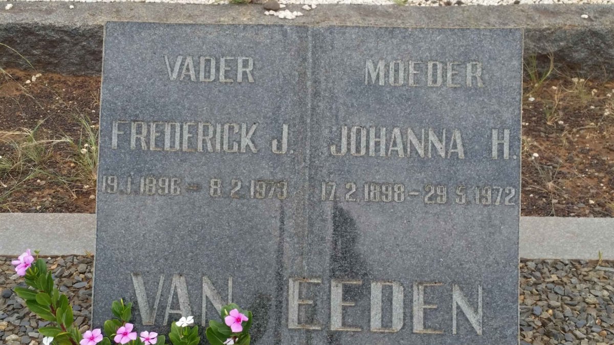 EEDEN Gert J., van 1896-1973 &amp; Johanna H. 1898-1972