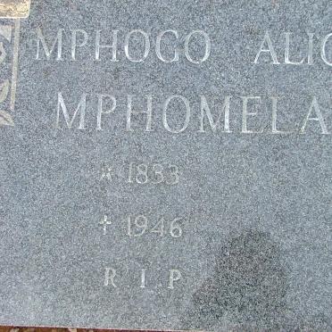 MPHOMELA Mphogo Alice 1833-1946