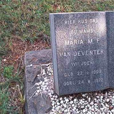 DEVENTER Maria M.F., van nee VILJOEN 1908-1972