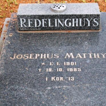 REDELINGHUYS Josephus Matthys 1901-1985