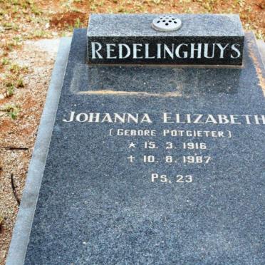 REDELINGHUYS Johanna Elizabeth POTGIETER 1916-1987