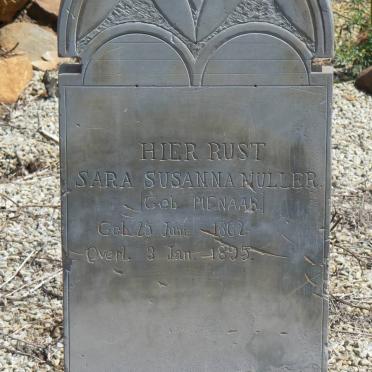 MULLER Sara Susanna nee PIENAAR 1862-1895