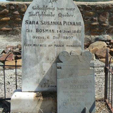 PIENAAR Sara Susanna nee BOSMAN 1842-1897