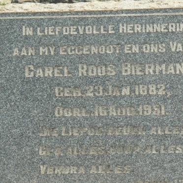 BIERMANN Carel Roos 1882-1951