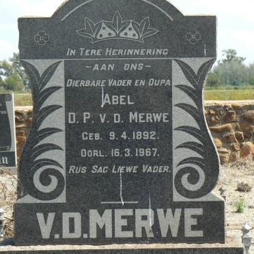 MERWE Abel D.P., v.d. 1892-1967