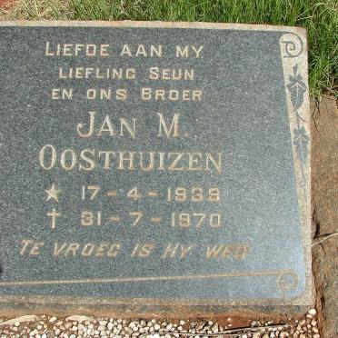 OOSTHUIZEN Jan M. 1939-1970