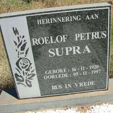 SUPRA Roelof Petrus 1920-1997