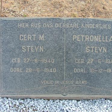 STEYN Gert M. 1940-1940, STEYN Petronella F. 1940-1940