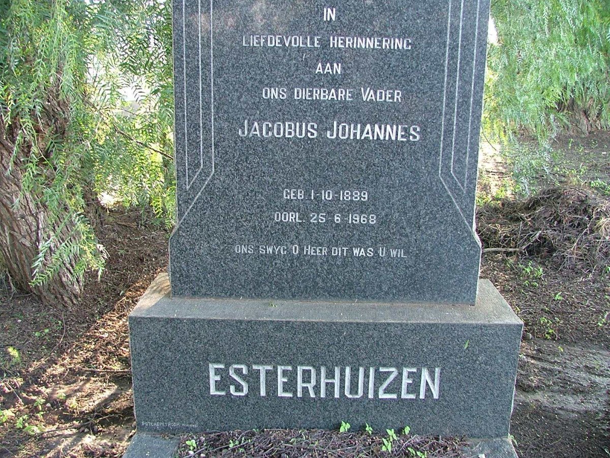 ESTERHUIZEN Jacobus Johannes 1889-1968