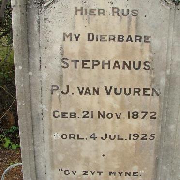 VUUREN Stephanus P.J.,  van 1872-1925