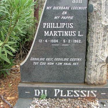 PLESSIS Phillipus Martinus L., du 1904-1962
