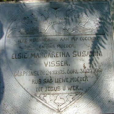 VISSER Elsie Margaretha Susanna nee PRINSLOO 1875-1906