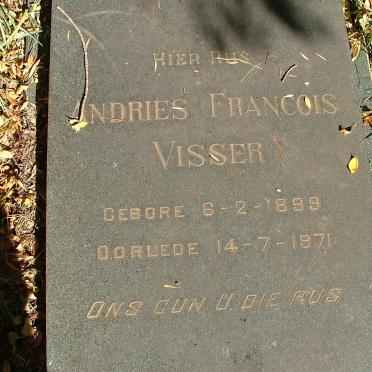 VISSER Andries Francois 1899-1971