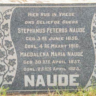 NAUDÉ Stephanus Peterus 1856-1910 &amp; Magdalena Maria 1857-1925