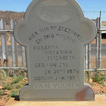 VUUREN Susanna Chatarina Elizabeth, van nee VAN ZYL 1878-1959