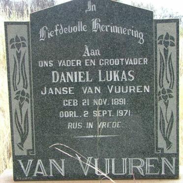 VUUREN Daniel Lukas, Janse van 1891-1971