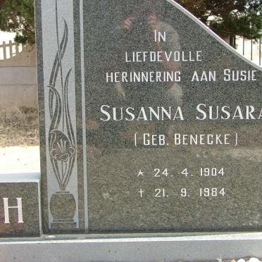 HATTINGH Susanna Susara nee BENEKE 1904-1984
