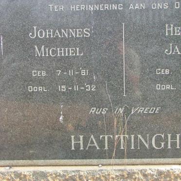 HATTINGH Johannes Michiel 1861-1932 &amp; Hester Jacoba 1866-1922