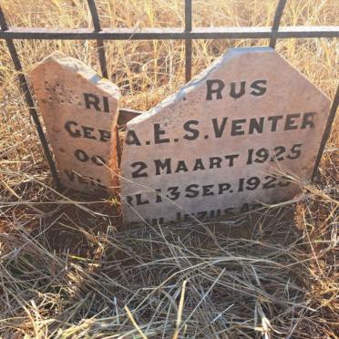 VENTER Maria E.S. 1925-1925