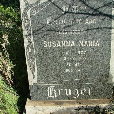 KRUGER Susanna Maria 1877-1957