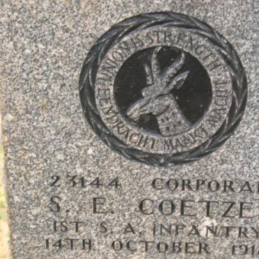 COETZEE S.E. -1918