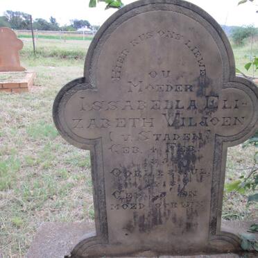 VILJOEN Issabella Elizabeth nee V. STADEN 1854-1918