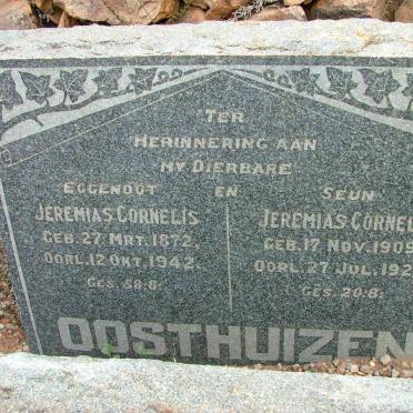 OOSTHUIZEN Jeremias Cornelis 1872-1942 :: OOSTHUIZEN Jeremias Cornelis 1909-1923