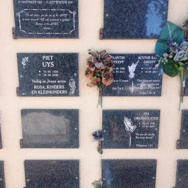 JAGER M.M., de 1922-2012 :: UYS Piet 1930-2006 :: OBERHOLSTER Ina 1930-2001