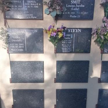 KRUGER Pieter E.J. 1937-2018 &amp; Gertruida J. WALLIS 1940-