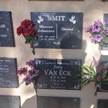SMIT Marcus Johannes 1955-2018 &amp; Denise