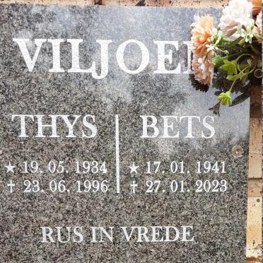 VILJOEN Thys 1934-1996 &amp; Bets 1941-2023