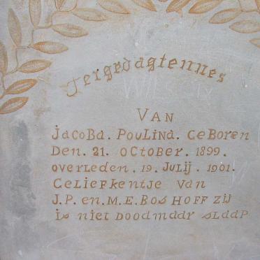BOSHOFF Jacoba Poulina 1899-1901