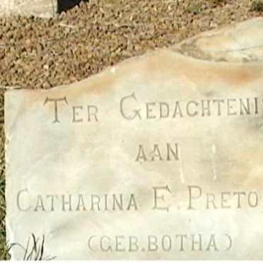 PRETORIUS Catharina E. nee BOTHA