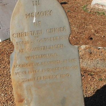 GINGER Christain 1857-1890