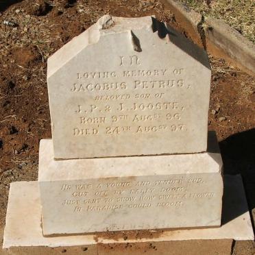 JOOSTE Jacobus Petrus 1896-1897