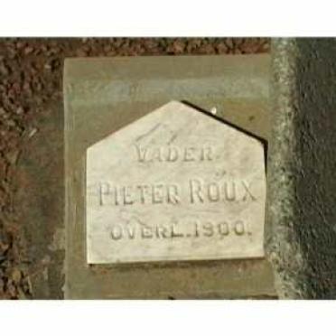 ROUX Pieter -1900