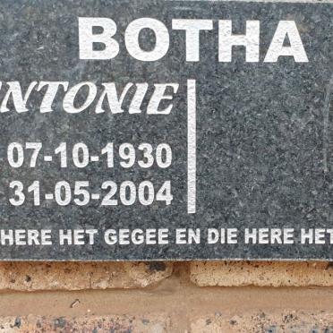BOTHA Antonie 1930-2004