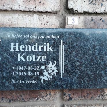 KOTZE Hendrik 1947-2015