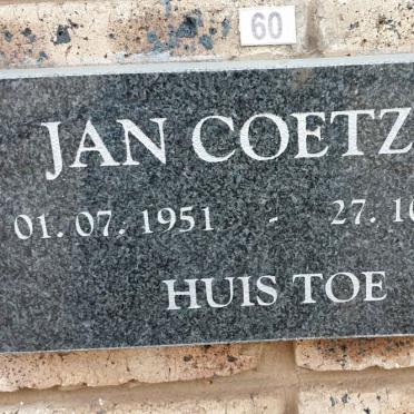 COETZEE Jan 1951-2011