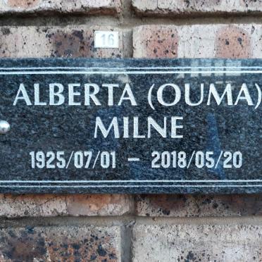 MILNE Alberta 1925-2018