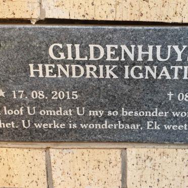 GILDENHUYS Hendrik Ignatius 2015-2016