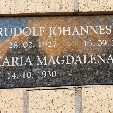 SMIT Rudolf Johannes 1927-2008 &amp; Maria Magdalena 1930-