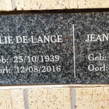 LANGE Willie, de 1939-2016 &amp; Jean 1945-