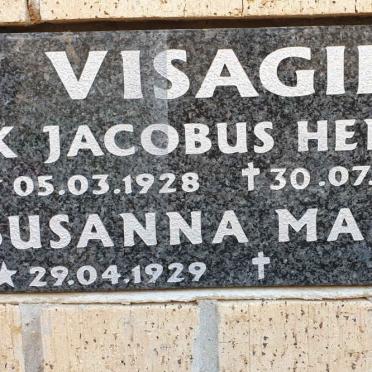 VISAGIE Izak Jacobus Henning 1928-2012 &amp; Susanna Maria 1929-